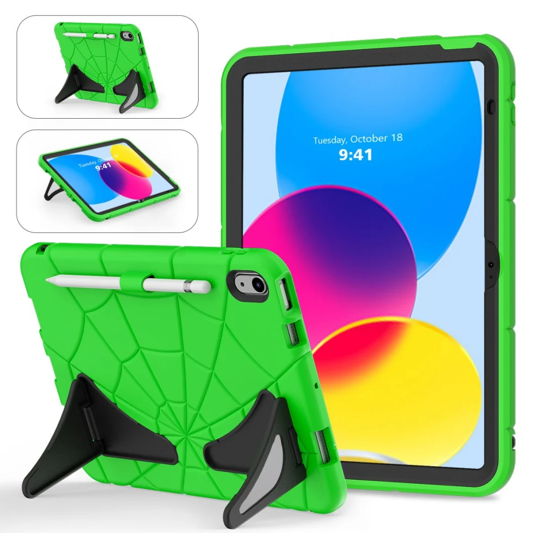 Tablet Case with Pencil Holder Drop Resistant Silicone PC Cover for iPad 10