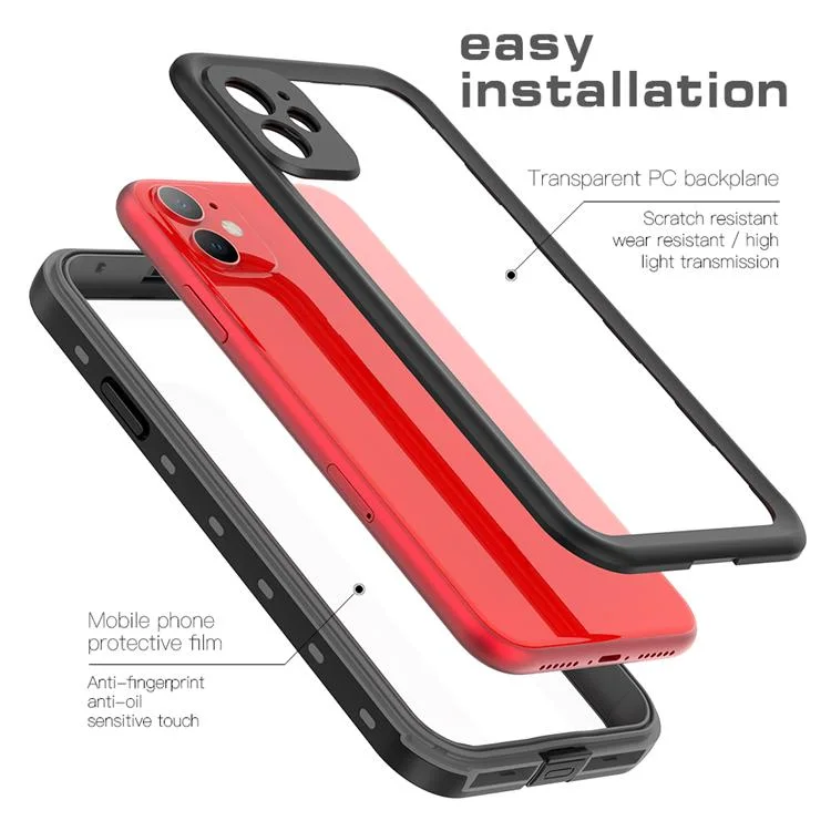 2020 New Products PC TPU Back Covers IP68 Underwater Waterproof Shockproof Mobile Phone Case for iPhone 12 Mini PRO Max