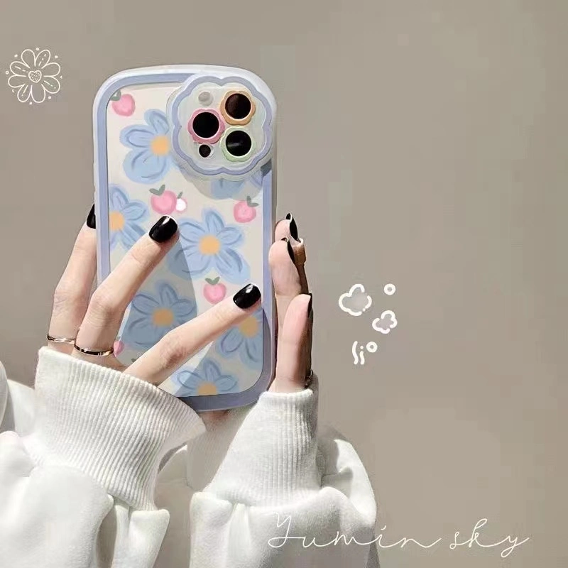 New Design Luxury IMD Flower Printing Clear TPU PC Mobile Phone Case for iPhone 11 12 13 14 PRO Max