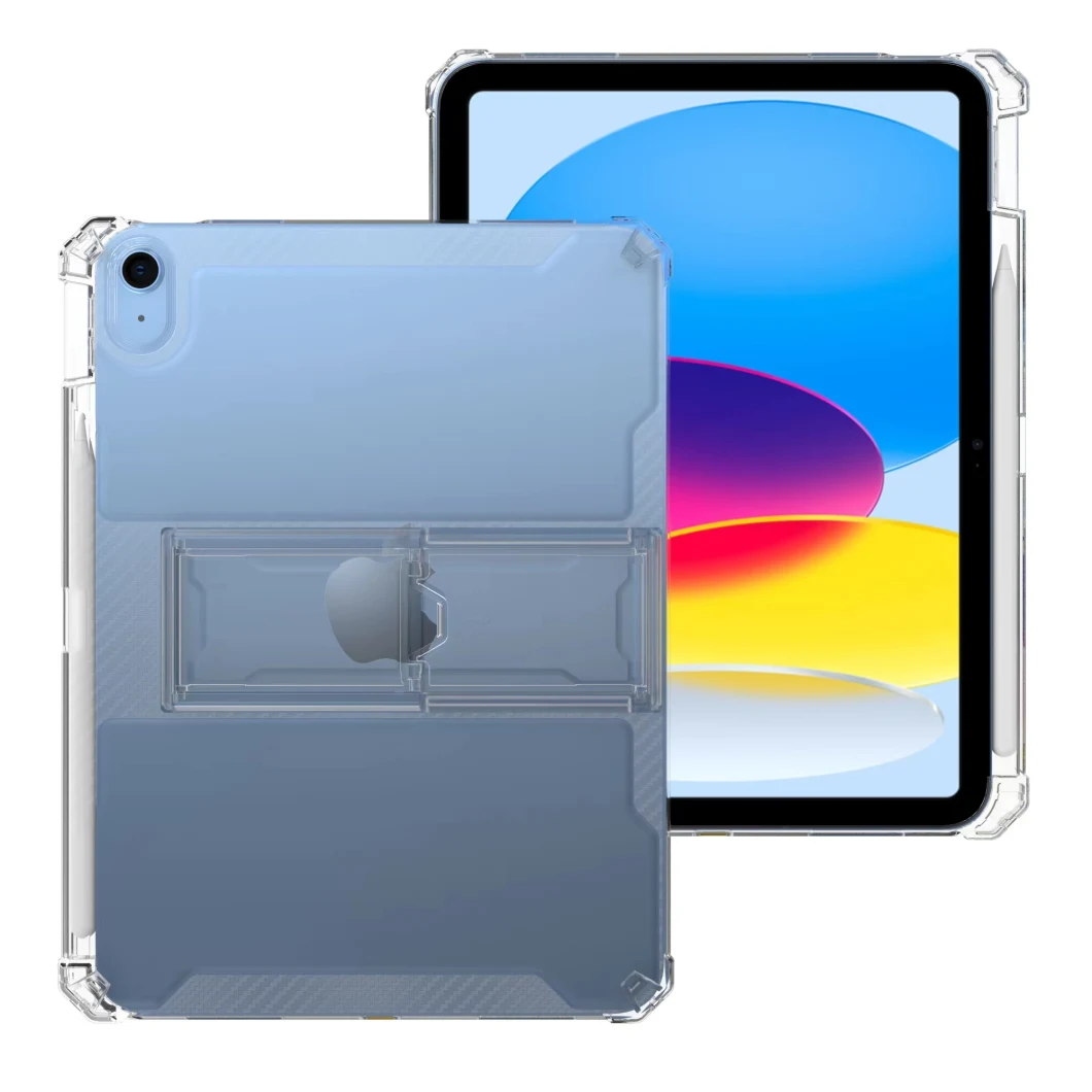 Clear Acrylic PC Kickstand Flexible TPU Tablet Cover Case for iPad Air 4/5 10.9 Inch 2020 2022