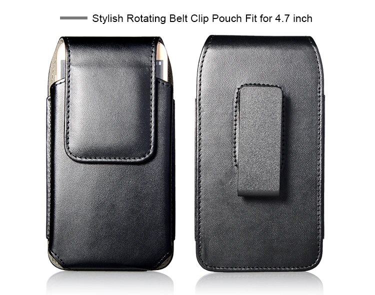 Mobile Phone Glossy Leather Waist Hang Case Cover Belt Holster Clip Pouch Sleeve