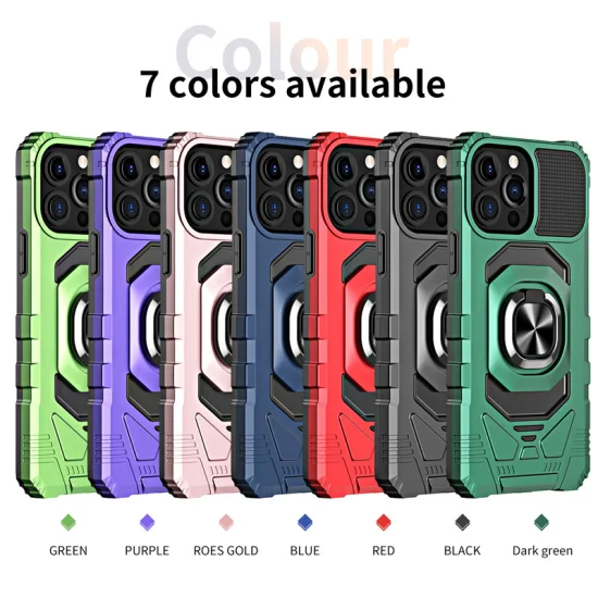 Estojo capa para celular de silicone com suporte de metal magnético para iPhone 13/12/11/X/Xs Max