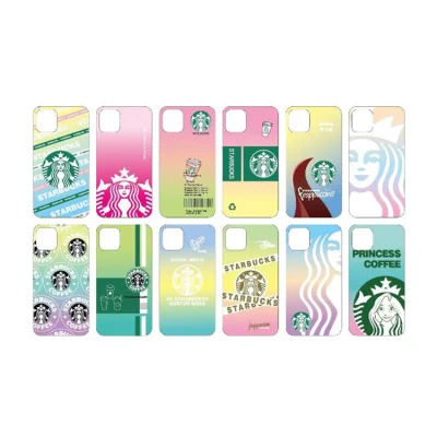 Capa de celular acrílica para menina com padrão de cores IMD popular para iPhone 7/8/Se para iPhone 7 Plus/8 Plus