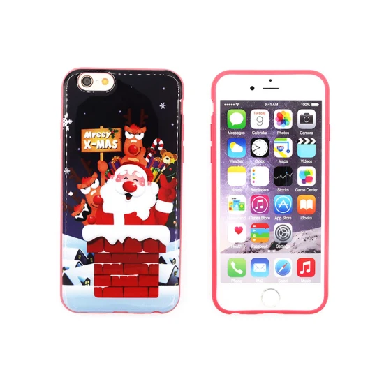 Novidade IMD TPU Capa de celular/celular de Natal para iPhone6