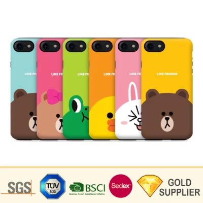 Capa de celular de couro híbrido de silicone de alta classe personalizada TPU PC acessórios de capa de celular à prova d'água bonito padrão de animal universal ultrafina capa de celular