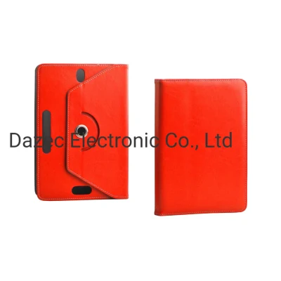 Couro PU vermelho Chiness com capa protetora para tablet em polegadas com elástico para Samsung Huawei Xiaomi Pad Case