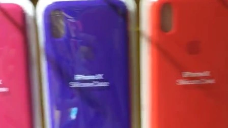 Capa de celular de borracha de silicone original colorida mais vendida para iPhone X