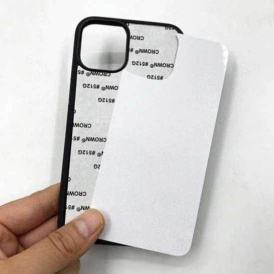 Capas para celular de sublimação em branco atacado 2D TPU placa de alumínio capa para celular