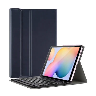 Estojo com teclado Bluetooth para Samsung Galaxy Tab S6 Lite Estojo para tablet com suporte Capa de couro Fornecedor de fábrica